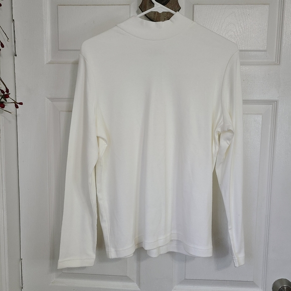 (391) Kim Rogers Petite Woman's long sleeve Activewear Turtleneck Size: PL White - Picture 6 of 16